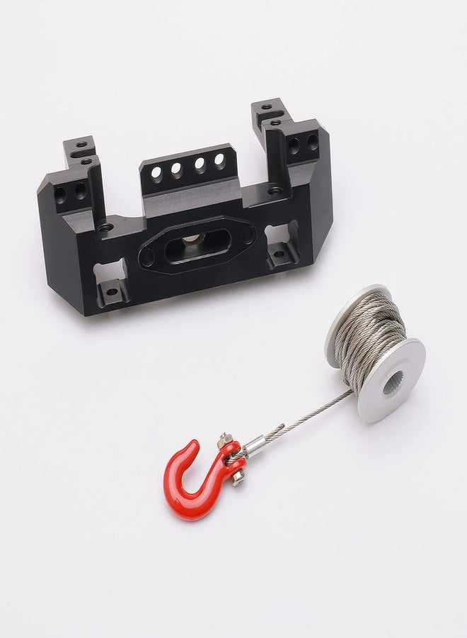 Rchobbytop Aluminum Front Bumper Servo Mount and 25T Steering Gear Servo Winch Wheel Drum for Traxxas TRX-4 1/10 RC Crawler Truck Hop Up Parts - Image 4